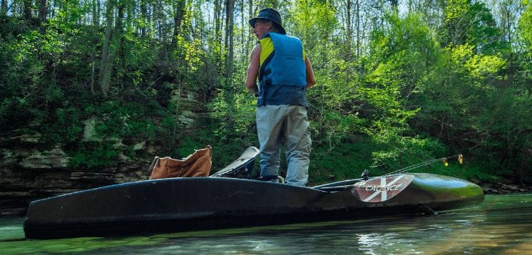 kayaker fishing